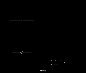 Фото товара: De Dietrich DPV4502B стеклокерамическая поверхность