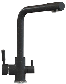 Фото товара: Polygran Высокий Дуо, смеситель, черный 16