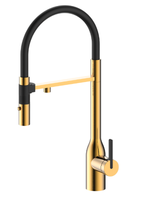 Детальное фото товара: Paulmark Magneto One, смеситель, брашированное золото