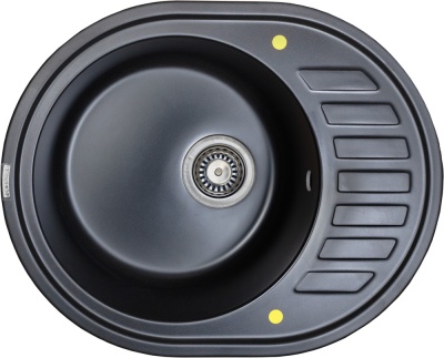 Ecoshtein KREIS OV 620, мойка, гранит, черный