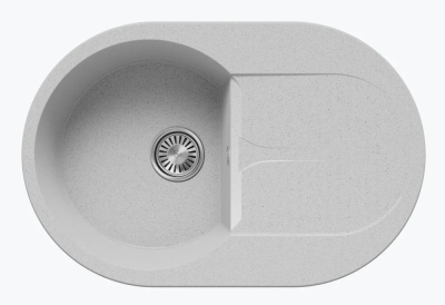 Polygran ATOL-760, мойка, мрамор, светло-серый 314