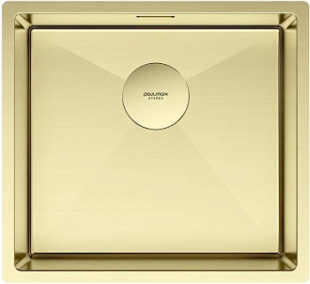 Фото товара: Paulmark NEXT 48 UNI, мойка, нержавеющая сталь, светлое золото