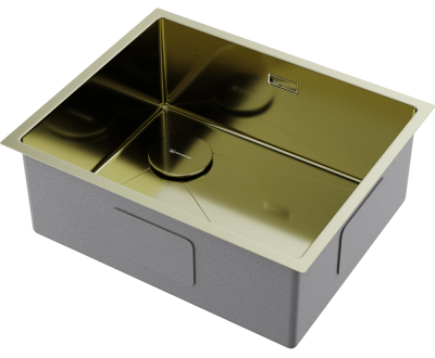 Детальное фото товара: Omoikiri Taki 54-U/IF-L-LG Side SF, мойка, нержавеющая сталь/светлое золото