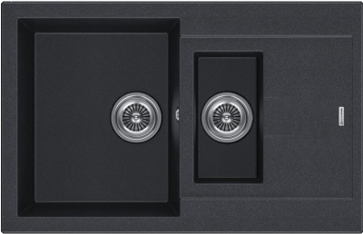 KUCHENSTERN PLAT 60-2, мойка, гранит, черный