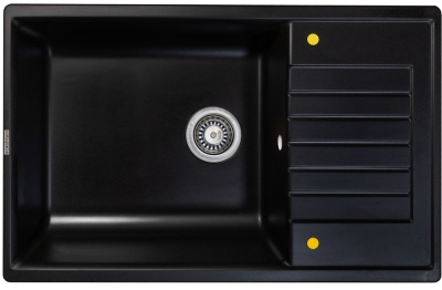 Ecoshtein RECHTECK 780.500, мойка, гранит, черный