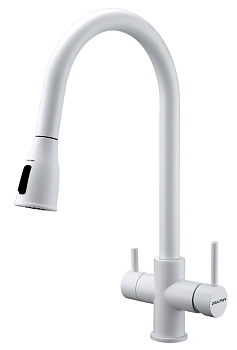 Фото товара: Paulmark LANGE, смеситель, белый матовый