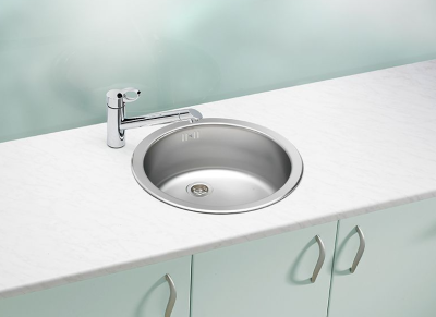 Детальное фото товара: ALVEUS FORM 10 LEI-60 FI, мойка, нержавеющая сталь лен (в комплекте с сифоном 1011717)