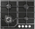 LEX GVG 640-1 BL Детальное фото товара: LEX GVG 640-1 BL газовая поверхность