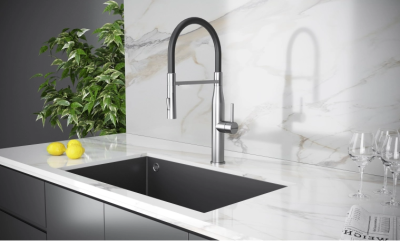 Детальное фото товара: KUCHENSTERN KERN-E, смеситель, нержавеющая сталь