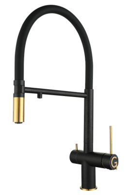 Rivelato ADRIA 1523517 antracite/oro, смеситель, гранит, антрацит/золото