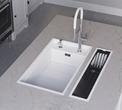 Детальное фото товара: Omoikiri Kinaru Pro 86-U/I, мойка, керамика, azur blue