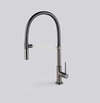 Фото товара: Falmec TREVI PRO PVD BRUSHED GUN METAL, смеситель, оружейная сталь