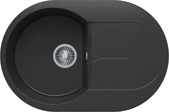 Фото товара: Polygran ATOL-760, мойка, мрамор, черный 16
