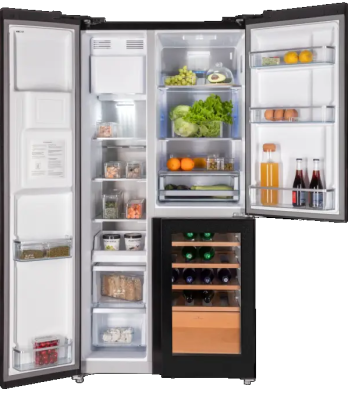 Детальное фото товара: HIBERG i-RFS 750G B Inverter Wine