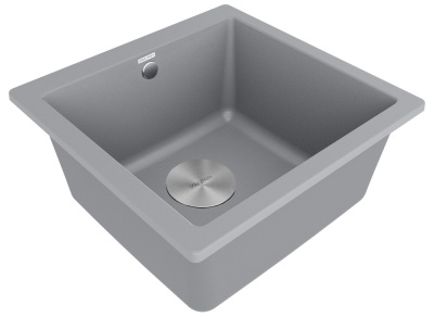 Paulmark GERA 50, мойка, гранит, серый металлик Детальное фото товара: Paulmark GERA 50, мойка, гранит, серый металлик