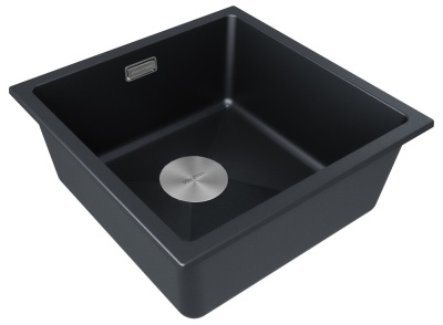 Детальное фото товара: Paulmark LUMI 45UNI, мойка, гранит, черный металлик