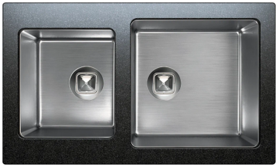 Tolero Twist TTS-840, мойка, гранит/нержавеющая сталь, уголь