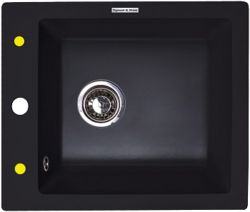 Zigmund & Shtain PLATZ 425, мойка, черный базальт Фото товара: Zigmund & Shtain PLATZ 425, мойка, черный базальт