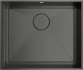 Фото товара: Omoikiri Kasen 53-INT GM, мойка, нержавеющая сталь/вороненая сталь 