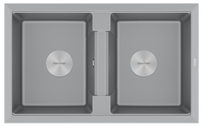 Детальное фото товара: Paulmark TANDEM 80/2, мойка, гранит, серый металлик