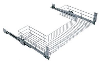 Фото товара: Sige Lux Top выдвижная система, П-образная сетчатая корзина под мойку, 864х500х180 мм