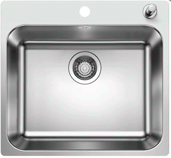 Фото товара: Blanco Supra 500-IF/A, мойка, нержавеющая сталь полированная, с клапаном-автоматом