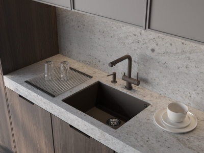 Детальное фото товара: Omoikiri ОМ-02-P-GR, дозатор для моющего средства, leningrad grey