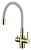Фото товара: Paulmark SALIX, смеситель, золото, белый шланг