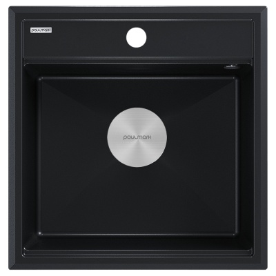 Paulmark STEPIA 50, мойка, гранит, черный металлик