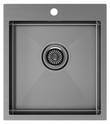 Детальное фото товара: Paulmark KRONER 45, мойка, нержавеющая сталь, вороненая сталь