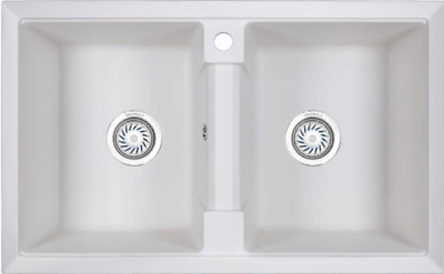 Детальное фото товара: GRANULA 8101 мойка, гранит, арктик (белый)