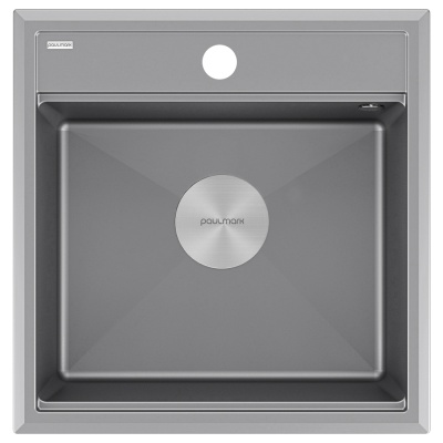 Paulmark STEPIA 50, мойка, гранит, серый металлик