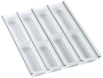 Фото товара: Ninka Cuisio Aqua 500, Tandem Box Blum, DWD XP, Nova Pro Grass, лоток для столовых приборов, белый