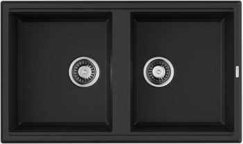 Фото товара: Omoikiri Tedori 86-2-BL, мойка, гранит, черный