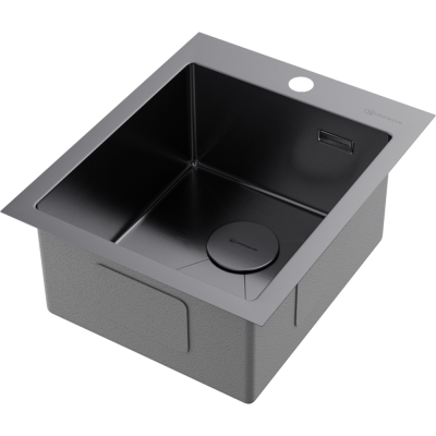 Детальное фото товара: Omoikiri Akisame 41-GM, мойка, нержавеющая сталь/вороненая сталь