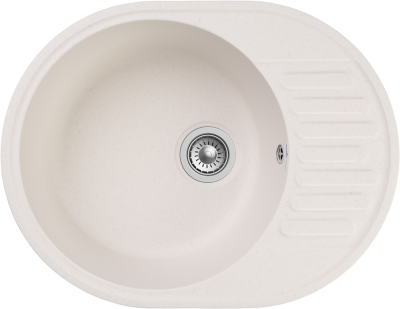 GranFest QUARZ GF-Z58, мойка, гранит, белый Детальное фото товара: GranFest QUARZ GF-Z58, мойка, гранит, белый