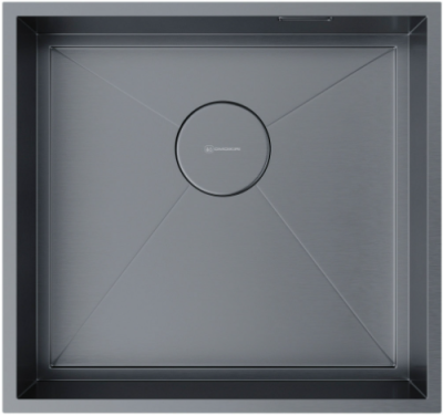 Детальное фото товара: Omoikiri Kasen 48-26 INT GM, мойка, нержавеющая сталь/вороненая сталь 