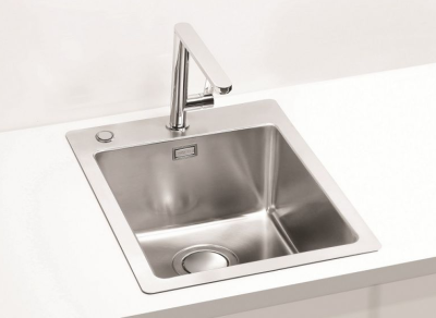 Детальное фото товара: ALVEUS PURE UP 10 KMB 90 FI, мойка, нержавеющая сталь сатин (в комплекте с сифоном 1123351)