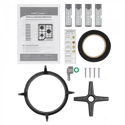 Детальное фото товара: Krona CORNIOLA 60 BL газовая поверхность