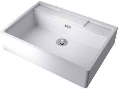 Детальное фото товара: Omoikiri Kinokawa 90-WH, мойка, керамика, белый
