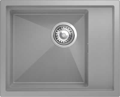 Детальное фото товара: Rivelato NOBILE NB-544-R grigio metallizz, мойка, гранит, серый металлик