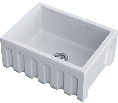 Детальное фото товара: Omoikiri Mikura 61-WH Glossy, мойка, керамика, белый глянцевый