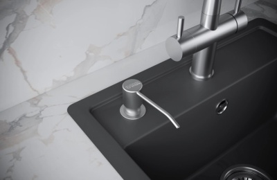 Детальное фото товара: KUCHENSTERN ASTER, дозатор для моющего средства, нержавеющая сталь