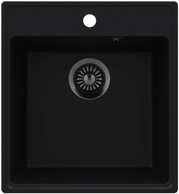 Детальное фото товара: Maunfeld Perla 460 MFQS-460B, мойка, гранит, черный