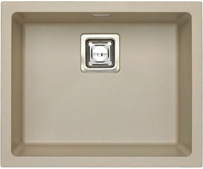 ALVEUS QUADRIX 50 GRANITAL+ PEBBLE-G02M, мойка, гранит, светло-бежевый (в компл. с сифоном 1133398)