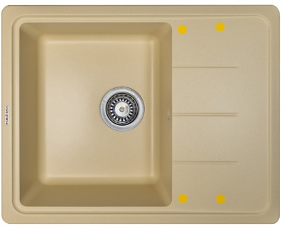 Ecoshtein RECHTECK 620, мойка, гранит, шампань