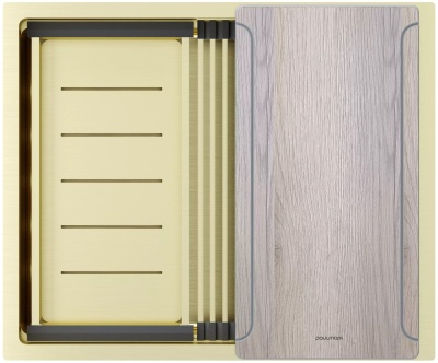 Детальное фото товара: Paulmark NEXT-MULTI SINK 54 UNI, мойка, нержавеющая сталь, светлое золото