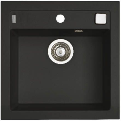 ALVEUS FORMIC 20 GRANITAL+ DEEP BLACK-G90, мойка, гранит, темно-черный (в комп. с сифоном 1127749)