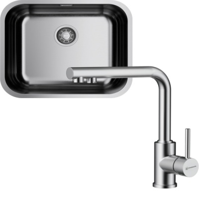 Детальное фото товара: Omoikiri Omi 54-U/IF-IN + Nakagawa 2 Plus-BN нержавеющая сталь