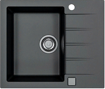 Фото товара: ALVEUS GRANITAL CADIT 10 CARBON - G91, мойка, гранит, черный (в комплекте с сифоном 1132823)